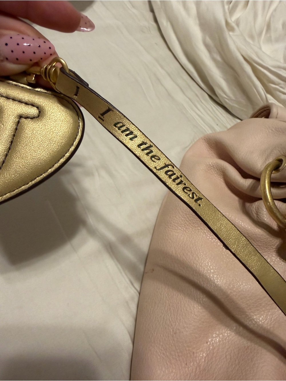 Juicy Couture Day Dreamer Soft Pink Leather Purse with Gold Chain Handles - Picture 3 of 11